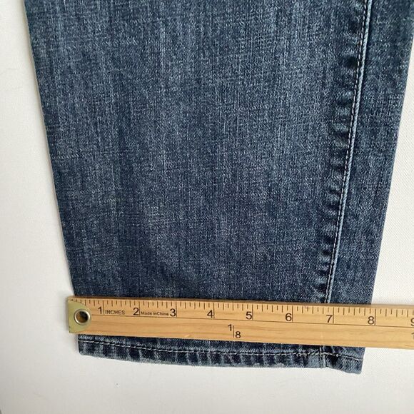 Guess Jeans Men 32x32 Slim Straight Del Mar Fit Dark Wash Blue Distressed - Picture 11 of 16